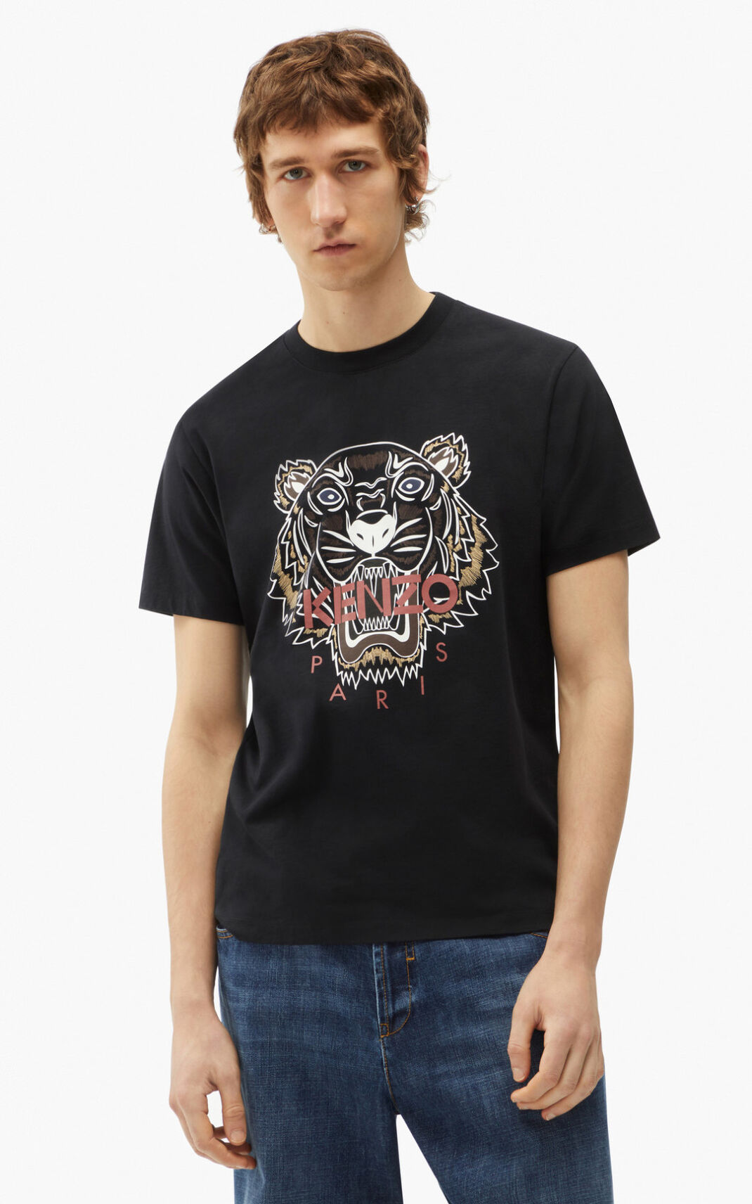 Kenzo 虎 Tシャツ メンズ 黒 - RWMKST534